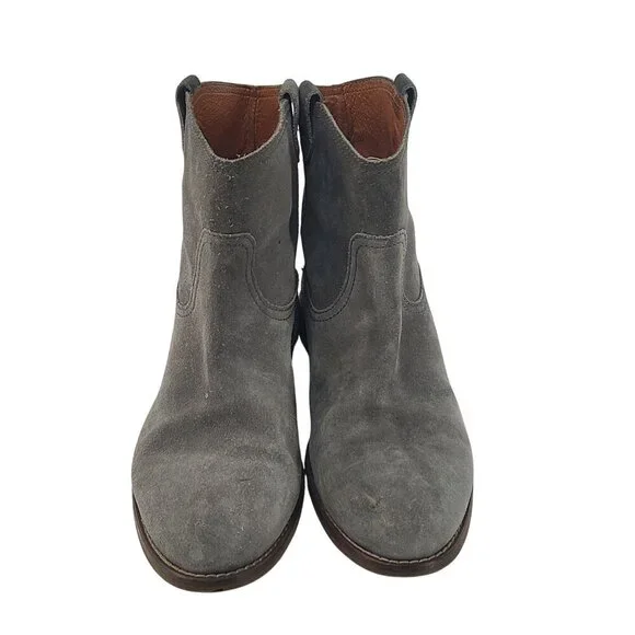 Madewell Women's The Otis Ankle Boots Suede Gray Size 10 Western, Casual boho - Picture 2 of 9